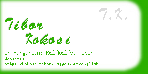 tibor kokosi business card